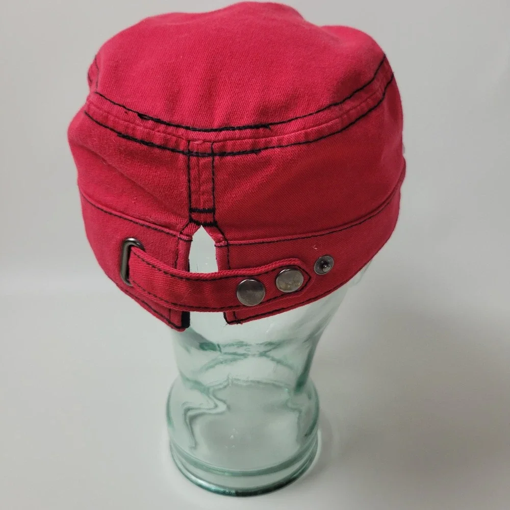 New Era Cincinnati Reds Women Red Cotton Cadet Military Hat Adjustable MLB Cap